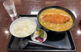 【半二郎】カツカレーうどんと追いごはん