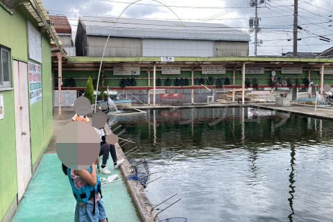 上の子が一人でエサ付けと釣るとこまでできるようになりました。