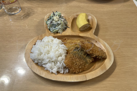 2025年8月第1週_収穫したきゅうりをベースに上の子がお子様ランチ
